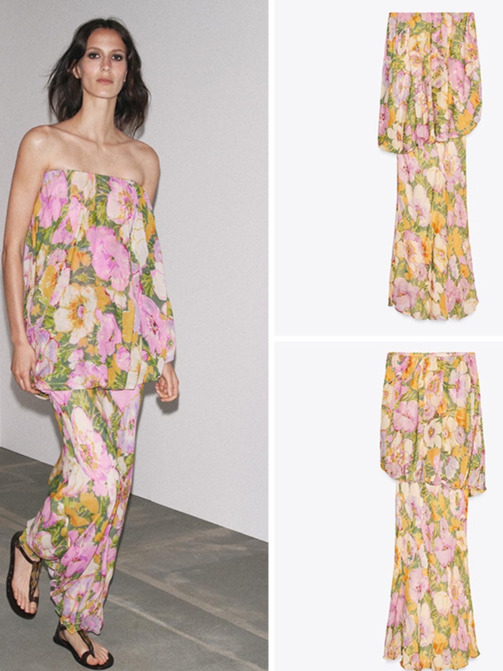 Zara Floral Print Dress Limited Edition Size XS Ref 3096/152/500